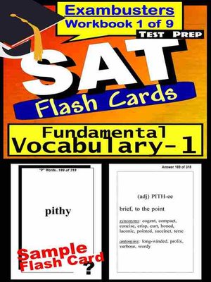 cover image of SAT Test Fundamental Vocabulary&#8212;SAT Flashcards&#8212;SAT Prep Exam Workbook 1 of 9
